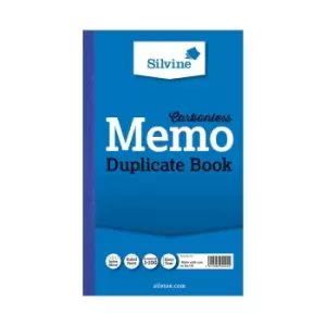 Silvine Duplicate Memo Book 701 Ruled and Perforated Carbonless 100 Pages 50 Sheets, none