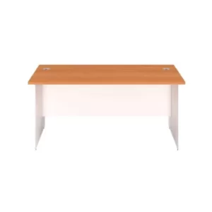 1800 X 800 Panel Rectangular Desk Beech-White