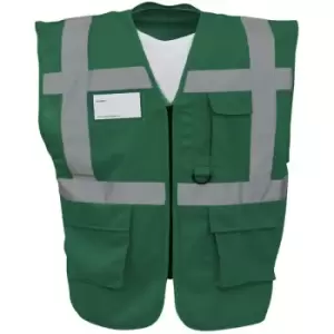 Yoko Hi-Vis Premium Executive/Manager Waistcoat / Jacket (3XL) (Paramedic Green) - Paramedic Green