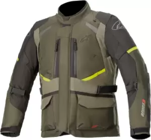 Alpinestars Andes V3 Drystar Motorcycle Textile Jacket, black-green, Size S, black-green, Size S