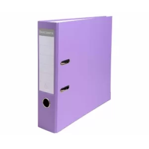 Exacompta Lever Arch File A4 S80mm 2 Rings, Card/PP, Lilac, Pack of 20