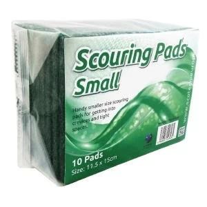 Economy Scourer Flat 150x115mm Green Pack of 10 SP120
