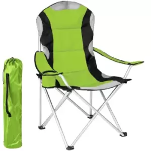 Tectake 2 Lightweight Folding Camping Chairs, Padded & Packable - Green