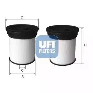 26.047.00 UFI Fuel Filter Set Of 2