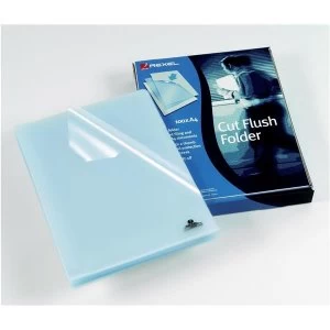 Rexel A4 Polypropylene Cut Flush Folder Clear - 1 x Pack of 100 Folders