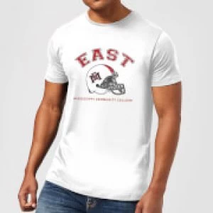 East Mississippi Community College Helmet Mens T-Shirt - White - XXL