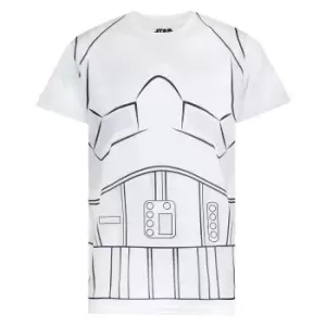 Star Wars Mens Storm Trooper Costume T-Shirt (L) (White)