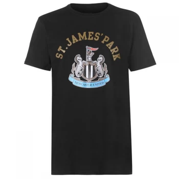 Source Lab Newcastle United Crest T Shirt Mens - Black