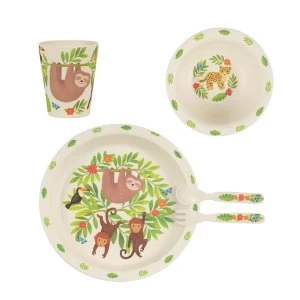 Sass & Belle Sloth and Friends Bamboo Tableware Set
