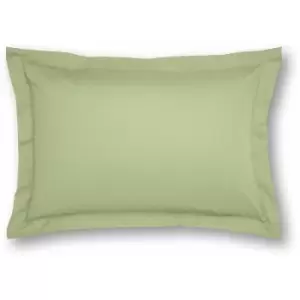 Charlotte Thomas - Poetry Plain Dye 144 Thread Count Combed Yarns Green Oxford Pillowcase - Green