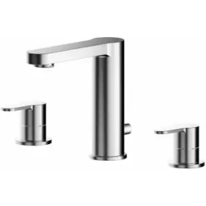 Nuie - Arvan 3-Hole Basin Mixer Tap with Pop-Up Waste - Chrome