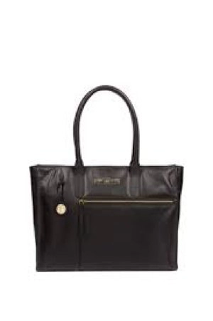 Pure Luxuries London Black 'Buckingham' Leather Tote Bag