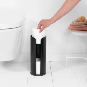 Brabantia Matt Black Toilet Roll Dispenser Black