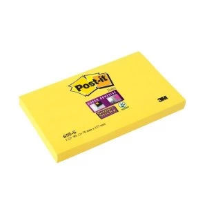 Post it Super Sticky Notes 76 x 127mm Yellow 12 x Pack of 90 Sheets