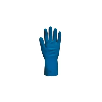 424 Optima - Blue Rubber Gloves 6-6.5 - Polyco