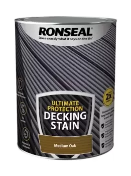 Ronseal Ultimate Protection Decking Stain Medium Oak 5L