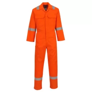 Biz Weld Mens Iona Flame Resistant Coverall Orange Large 32"