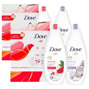 Dove Radiantly Refreshing Bodywash Collection X2