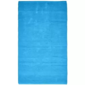 Chenille Plain Cotton Extra Large Rug Blue, 110 x 170cm - Blue - Blue - Homescapes
