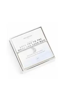 Joma Jewellery Beautifully Boxed A Littles Love You To The Moon And Back Mum Silver Bracelet, Silver, Women