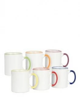 Set Of 6 Rainbow Mug Set