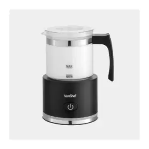 Milk Frother, Electric Warmer with Hot or Cold Functionality with Detachable Glass Jug & Non-Slip Feet, Ideal for Cappuccino, Latte, Macchiato a Hot