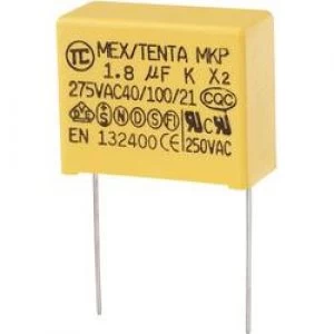 MKP X2 suppression capacitor Radial lead 1.8 uF 275 V AC 10 27.5mm L x W x H 32 x 14 x 25mm MKP X2