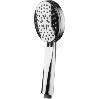 Edassa Bathroom Shower Handset Round Chrome 3 Function Rub Clean Nozzles - Croydex