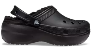 Crocs Classic Platform Lined Clogs Women Black 4