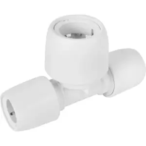 Hep2O Double End Reduced Tee 15 x 15 x 22mm in White Plastic
