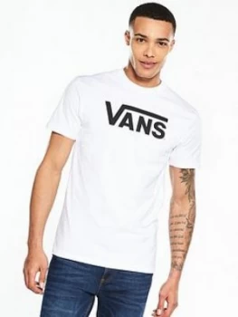 Vans Classic Logo T-Shirt, White/Black Size M Men