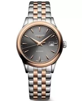 Longines Flagship Automatic Grey Dial Steel and Rose Gold Womens Watch L4.374.3.78.7 L4.374.3.78.7