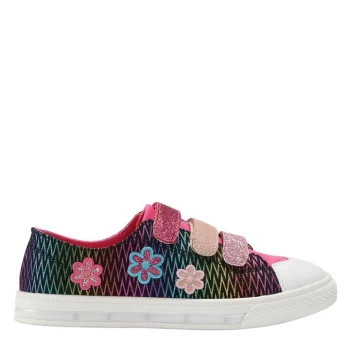 Fabric Flash Canvas Trainers Childrens - Flower