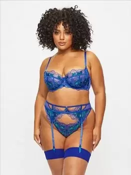 Ann Summers Bras The Ambitious Non Pad Fuller Bust Balcony Bra, Bright Blue, Size 40Gg, Women