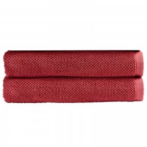 Christy Brixton Towel - Set of 2 - Pomegranate - Bath Sheet - Set of 2