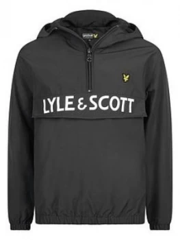 Lyle & Scott Boys Pullover Logo Windcheater - Black, Size Age: 10-11 Years