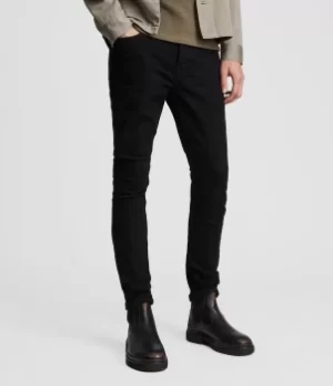 AllSaints Mens Cigarette Skinny Jeans, Jet Black, Size: 30/L32