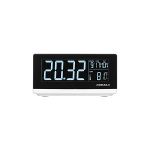 Momax Q.Clock Digital Clock with Wireless Charger QC1 - White