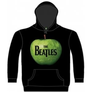 The Beatles Apple Hooded Top Black: X Large