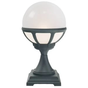 1 Light Outdoor Pedestal Light Black, Opal IP54, E27