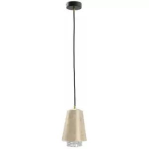 Keter Molly Dome Pendant Ceiling Light Crystal Gold, 17cm, 1x E27