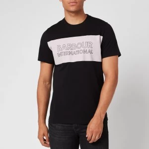 Barbour International Mens Panel Logo T-Shirt - Black - S