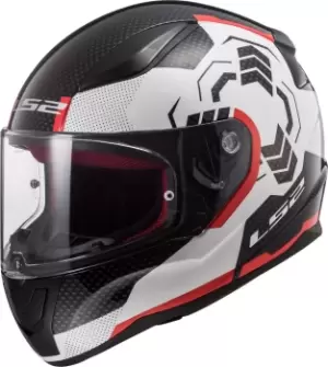 LS2 FF353 Rapid Ghost Helmet, black-white-red, Size XL, black-white-red, Size XL