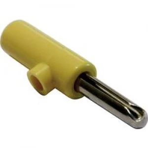 Jack plug Plug straight Pin diameter 4mm Yellow Schnepp