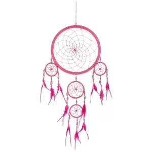 Hot Pink Dreamcatcher with Shells - Large