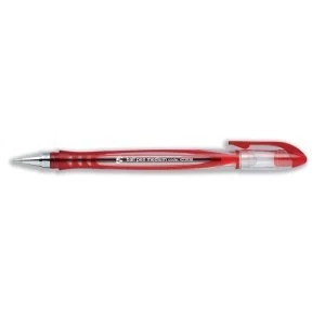 5 Star Office Grip Ball Pen 1.0mm Tip 0.4mm Line Red Pack of 20
