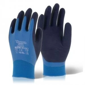 Wonder Grip Water resistant Aqua Glove XL Blue Ref WG318XL Pack 12 Up