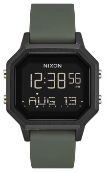 Nixon Siren SS Black / Fatigue Digital Black Silicone Watch