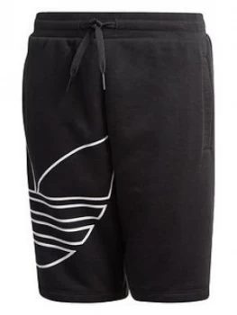 Boys, adidas Originals Childrens Big Trefoil Shorts - Black, Size 14-15 Years