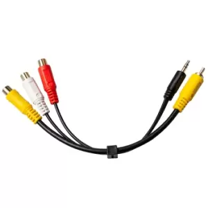 Lindy 35649 video cable adapter 0.1 m 3 x RCA (YPbPr) RCA + 3.5mm...
